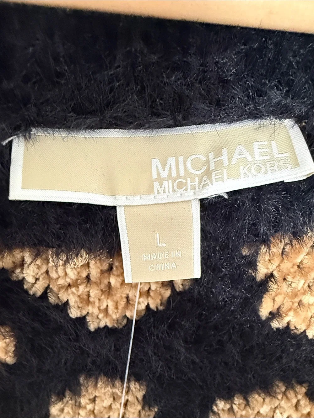 NWT Michael Kors Soft Leopard Print Sweater – Women's Size Large Cozy Chic Warm
